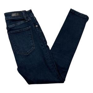 Abercrombie & Fitch Simone High Rise Ankle Split Hem Dark Wash Jeans‎ Sz 24 / 00